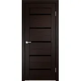 Дверное полотно Экошпон DUPLEX 600х2000 цвет Венге стекло Лакобель черное Левое/Правое VD011470