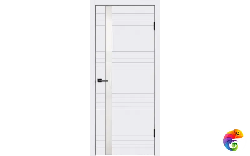 Дверное полотно Эмаль SCANDI N Z1 800х2000 цвет Белый стекло Лакобель белое Левое/Правое VD1000096