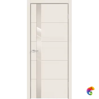 Дверное полотно Эмаль SCANDI F Z1 900х2000 цвет Слоновая кость стекло Лакобель слоновая кость Левое/Правое VD1000579