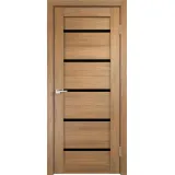 Дверное полотно Экошпон DUPLEX 800х2000 цвет Дуб золотой (арт. 14012) стекло Лакобель черное Левое/Правое VD161554