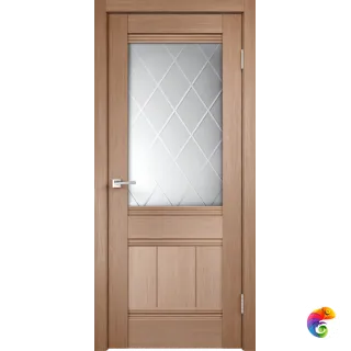 Дверное полотно 3D FLEX UNICA 11 800х2000 Цвет Бруно стекло РОМБ светлый Левое/Правое VD500067