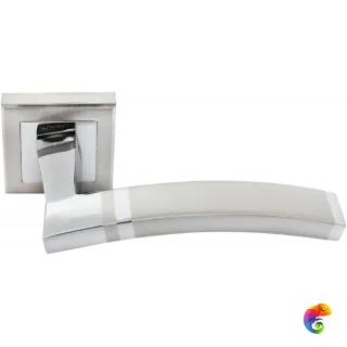 Ручка дверная RAP 13 никель белый/хром  MSK-9010410