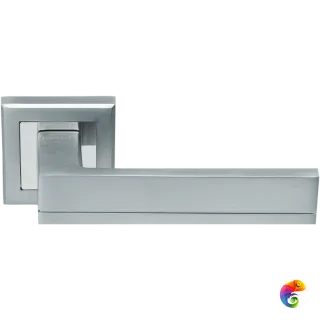 Ручка дверная RAP 22 хром матовый/хром  MSK-9013299