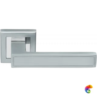 Ручка дверная RAP 23 хром матовый/хром  MSK-9013301