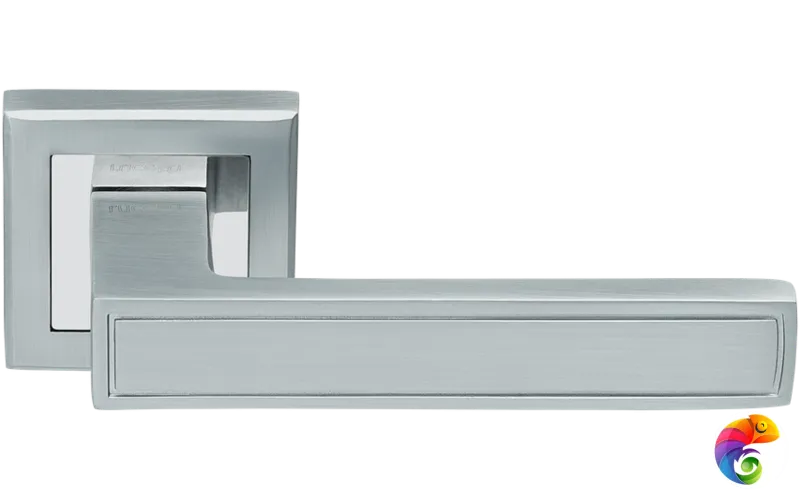 Ручка дверная RAP 23 хром матовый/хром  MSK-9013301