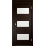 Дверное полотно Экошпон DUPLEX 5 900х2000 цвет Венге стекло Лакобель белое Левое/Правое VD010663