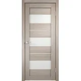 Дверное полотно Экошпон DUPLEX 12 700х2000 цвет Капучино стекло Лакобель белое Левое/Правое VD011407