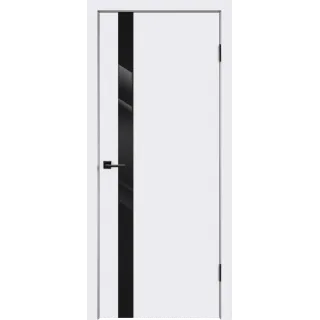 Дверное полотно Эмаль SCANDI 1 Z1 600х2000 цвет Белый стекло Лакобель черное Левое/Правое VD1000399