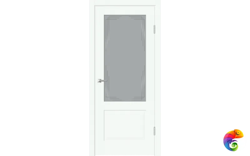 Дверное полотно EMALUX ALTO 22 2V 900х2000 цвет Эльбрус стекло Грани Мателюкс Левое/Правое VD1290253