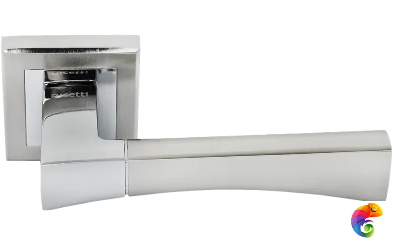 Ручка дверная RAP 12 никель белый/хром  MSK-9010409