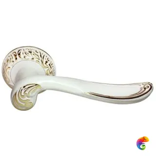 Ручка дверная "Giuseppe MH-22 белая эмаль/золото  MSK-9011967