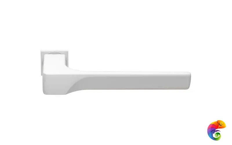 Ручка дверная FIORD-SM с невидимой квадратной розеткой белый  MSK-9012892