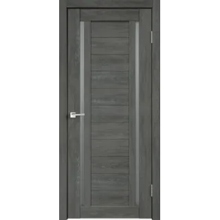 Дверное полотно Экошпон DUPLEX 2 600х2000 цвет Дуб шале графит стекло Мателюкс Левое,Правое