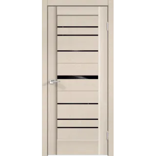 Дверное полотно SoftTouch SoftTouch PREMIER 20 700х2000 цвет Ясень капучино структурный стекло Лакобель черное Левое/Правое VD1035175