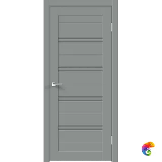 Дверное полотно EMALUX XLINE 4 700х2000 цвет Серый Агат стекло Мателюкс Графит Левое/Правое VD1292783