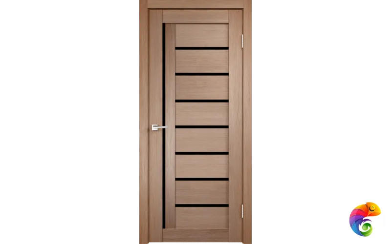 Дверное полотно 3D FLEX UNICA 3 600х2000 Цвет Бруно стекло Лакобель черное Левое/Правое VD501425