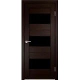 Дверное полотно Экошпон DUPLEX 5 800х2000 цвет Венге стекло Лакобель черное Левое/Правое VD010666