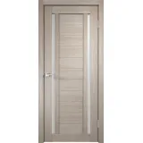 Дверное полотно Экошпон DUPLEX 2 900х2000 цвет Капучино стекло Лакобель белое Левое/Правое VD011534