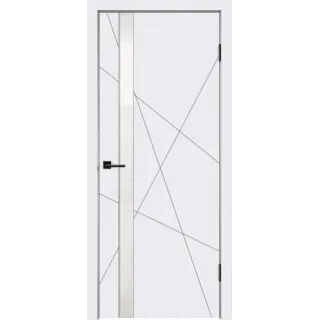 Дверное полотно Эмаль SCANDI S Z1 900х2000 цвет Белый стекло Лакобель белое Левое/Правое VD1000037