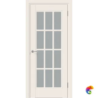 Дверное полотно Эмаль SCANDI 12V 800х2000 цвет Слоновая кость стекло Мателюкс Левое/Правое VD1005605