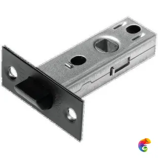 Защелка межкомнатная, с пластиковым язычком LP6-45 черный  MSK-9012829