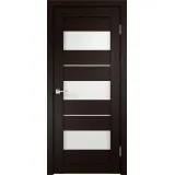 Дверное полотно Экошпон DUPLEX 12 700х2000 цвет Венге стекло Лакобель белое Левое/Правое VD011817