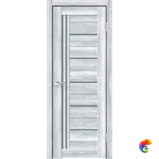 Дверное полотно Экошпон XLINE 17 600х2000 цвет Клён айс стекло Мателюкс Графит Левое/Правое VD017568
