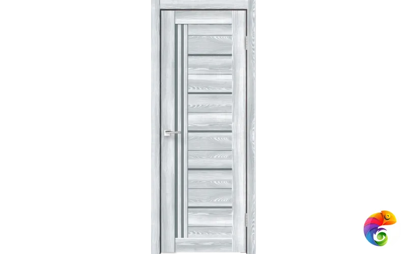 Дверное полотно Экошпон XLINE 17 600х2000 цвет Клён айс стекло Мателюкс Графит Левое/Правое VD017568