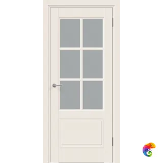 Дверное полотно Эмаль SCANDI 32V 900х2000 цвет Слоновая кость стекло Мателюкс Левое/Правое VD1004580