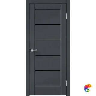 Дверное полотно SoftTouch SoftTouch PREMIER 1 800х2000 цвет Ясень графит структурный стекло Лакобель черное Левое/Правое VD1035859