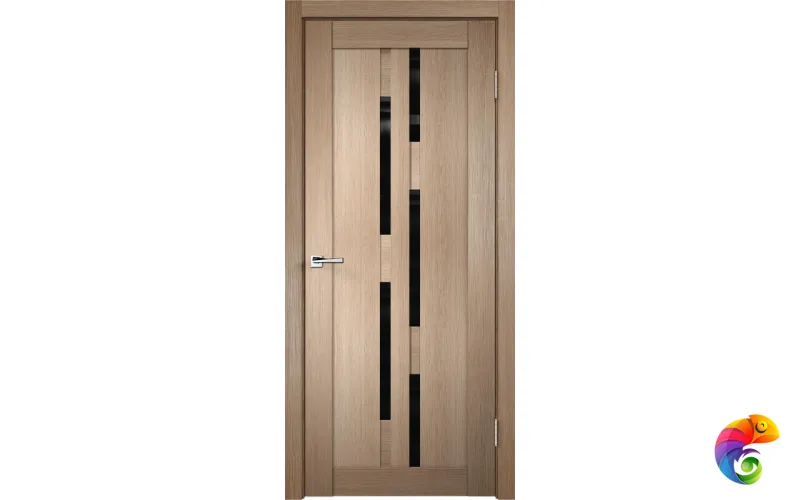 Дверное полотно 3D FLEX UNICA 7 600х2000 Цвет Бруно стекло Лакобель черное Левое/Правое VD500319