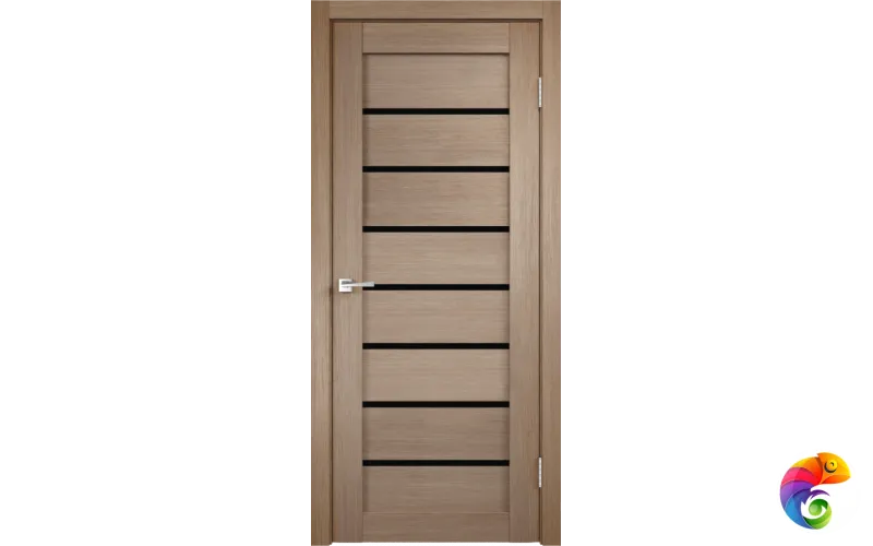 Дверное полотно 3D FLEX UNICA 1 900х2000 Цвет Бруно стекло Лакобель черное Левое/Правое VD500751