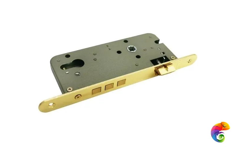 Замок под цилиндр с тремя ригелями OL03 золото  MSK-9010035