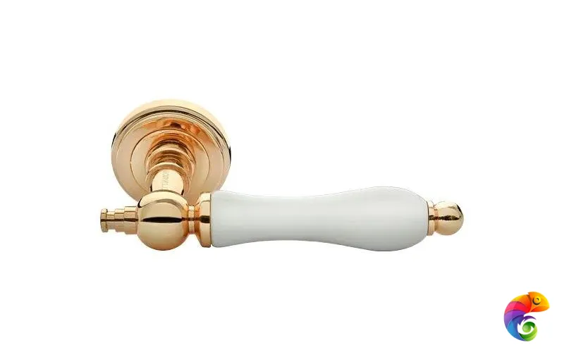 Ручка дверная MH-42-CLASSIC золото/белый  MSK-9011400