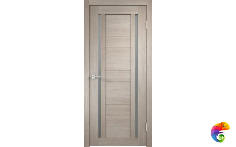 Дверное полотно Экошпон DUPLEX 2 800х2000 цвет Капучино стекло Мателюкс Левое/Правое VD010185