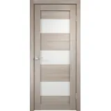 Дверное полотно Экошпон DUPLEX 5 900х2000 цвет Капучино стекло Лакобель белое Левое/Правое VD010671