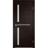 Дверное полотно Экошпон DUPLEX 3 600х2000 цвет Венге стекло Лакобель белое Левое/Правое VD011146