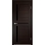 Дверное полотно Экошпон DUPLEX 3 600х2000 цвет Венге стекло Лакобель черное Левое/Правое VD011147