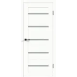 Дверное полотно Экошпон DUPLEX 700х2000 цвет Дуб снежный стекло Мателюкс Левое/Правое VD018668