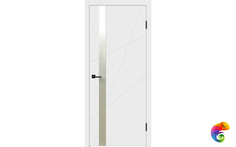 Дверное полотно Эмаль SCANDI S Z1 800х2000 цвет Белый зеркало Матированное Левое/Правое VD1003523