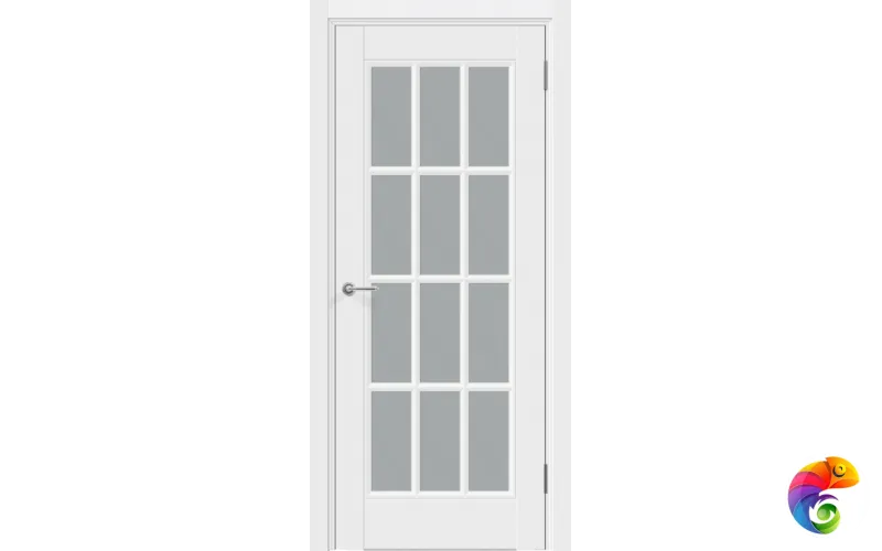 Дверное полотно Эмаль SCANDI 12V 600х2000 цвет Белый стекло Мателюкс Левое/Правое VD1003914