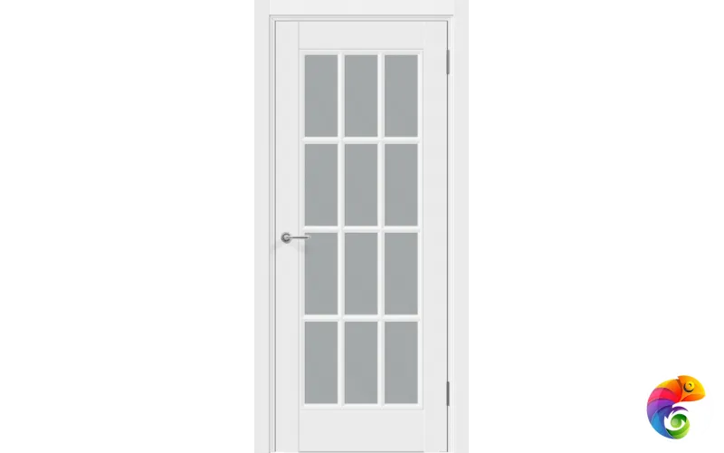 Дверное полотно Эмаль SCANDI 12V 700х2000 цвет Белый стекло Мателюкс Левое/Правое VD1003966