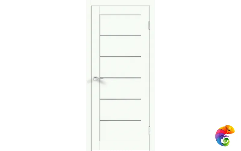 Дверное полотно EMALUX LINEA 1 800х2000 цвет Белый Опал стекло Мателюкс Левое/Правое VD1292788