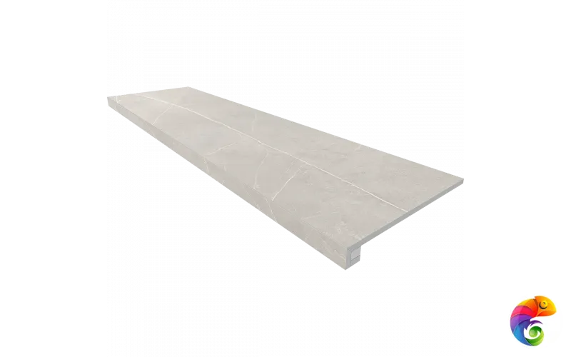 Комплект (Ступень NL02 (33x120) непол. (прямоугол. бортик) без насечек + Подступенок (14,5x120))