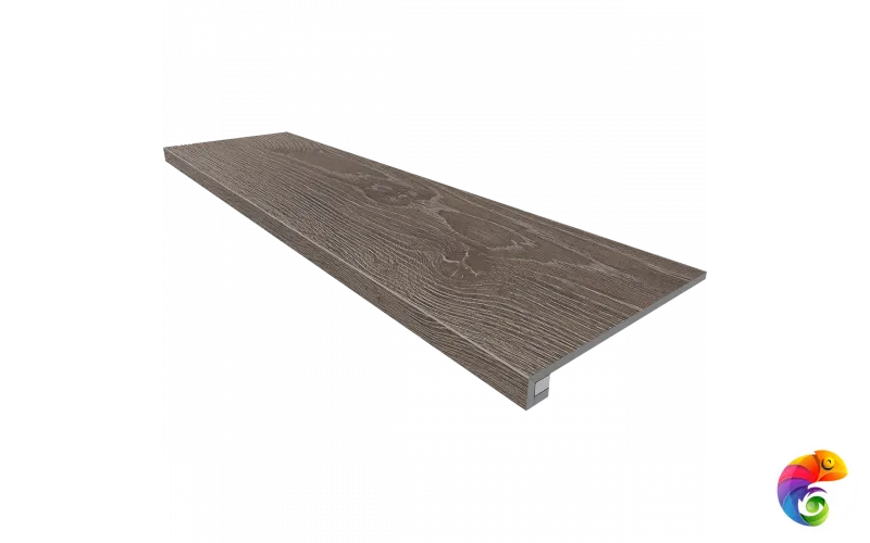 Комплект (Ступень KW03 (33x120) структур. (прямоугол. бортик) без насечек + Подступенок (14,5x120))