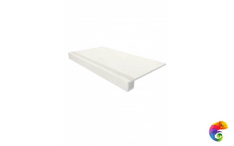 Комплект (Ступень LN00 (33x120) непол. (прямоугол. бортик) с насечками + Подступенок (14,5x120))