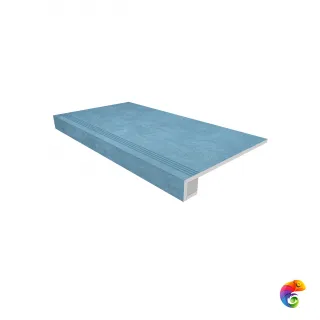 Комплект (SR03 (33x120) непол. (прямоугол. бортик) с насечками + Подступенок (14,5x120))