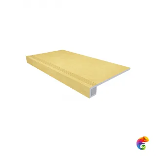Комплект (SR04 (33x120) непол. (прямоугол. бортик) с насечками + Подступенок (14,5x120))