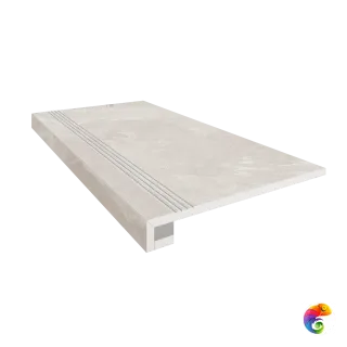 Комплект (TE00 (33x120) непол. (прямоугол. бортик) с насечками + Подступенок (14,5x120))