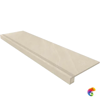 Комплект (GB01 (33x120) непол. (прямоугол. бортик) с насечками + Подступенок (14,5x120))